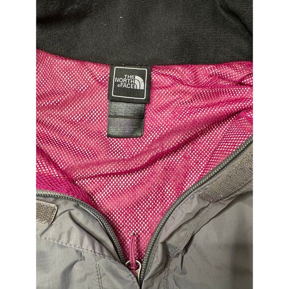 The North Face Insulated Hooded Jacket Women’s XL Gray Pink Lining Waterproof - Picture 6 of 7